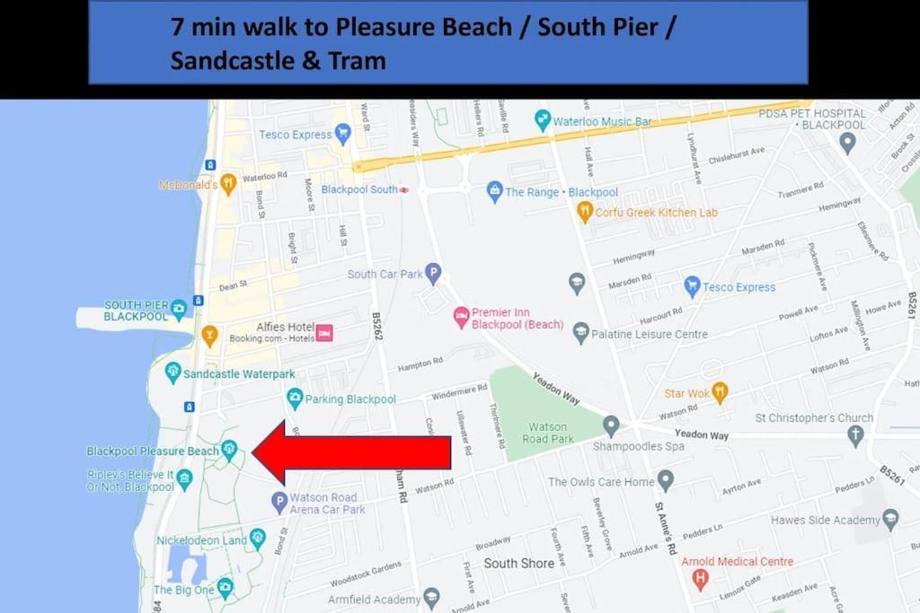 Hidden Gem W/ Parking Short Walk To Pleasure Beach Blackpool Eksteriør bilde